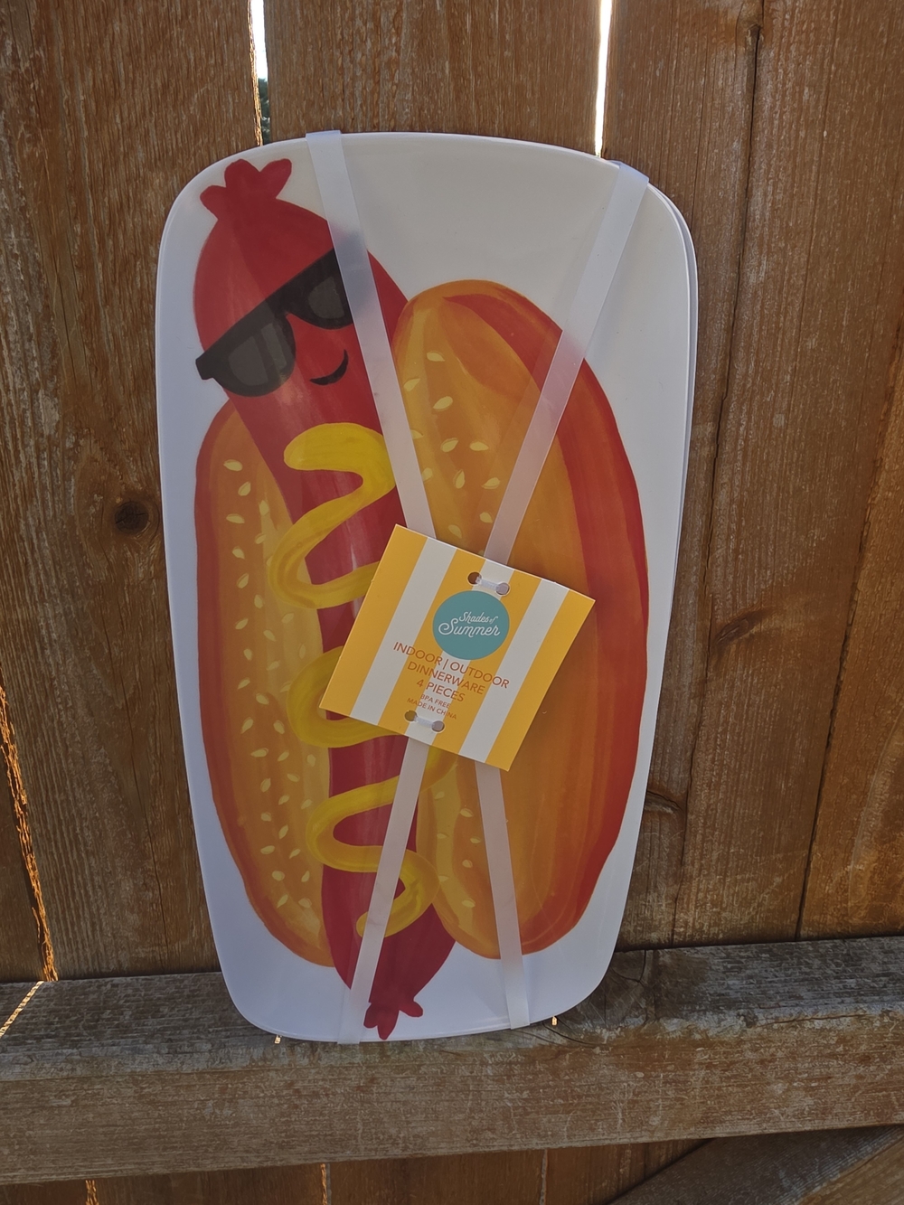 Sunnylife Red Hot Dog Melamine Serving Platter